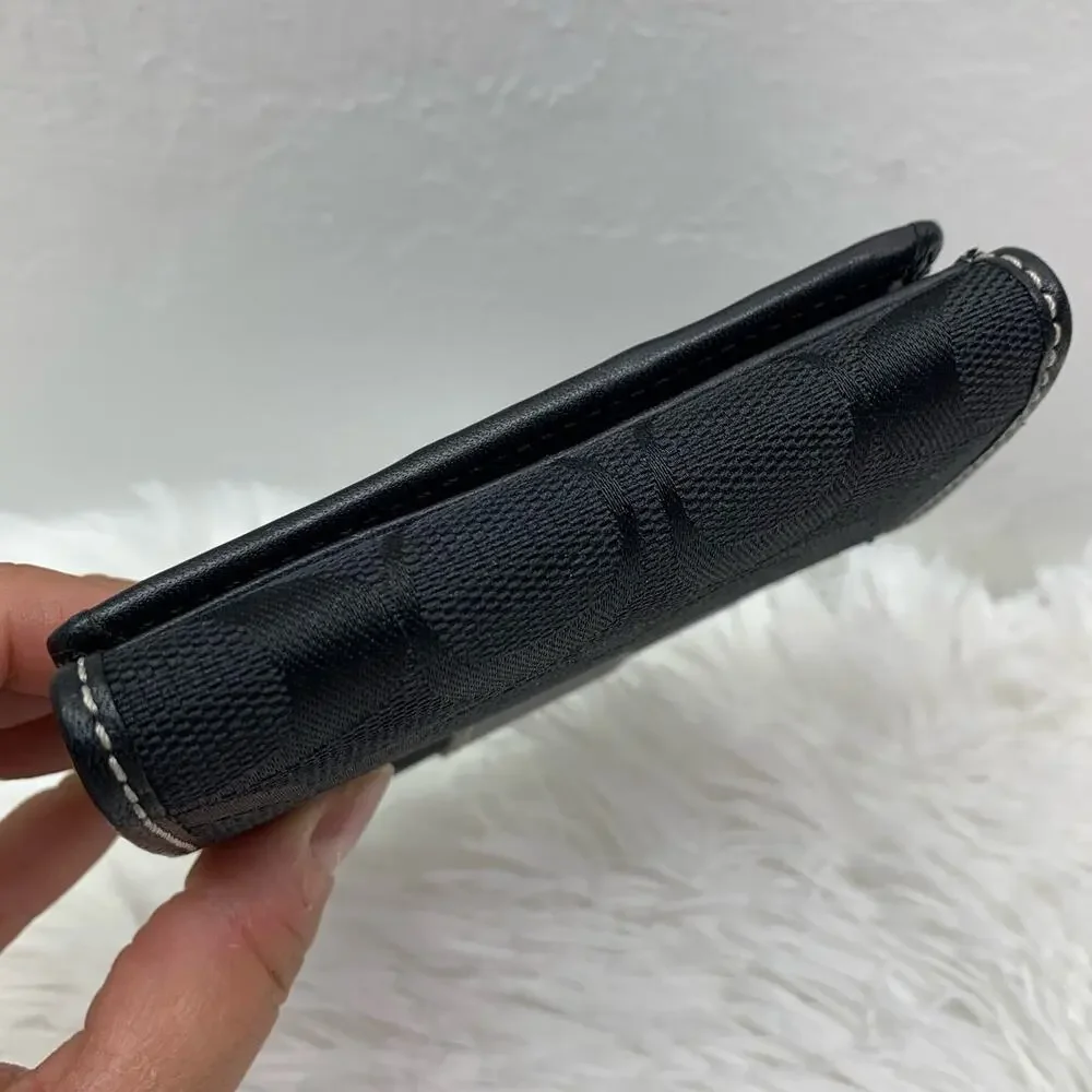 y2k COACH Leatherware Signature Canvas Medium Wallet - Picture 3 of 12